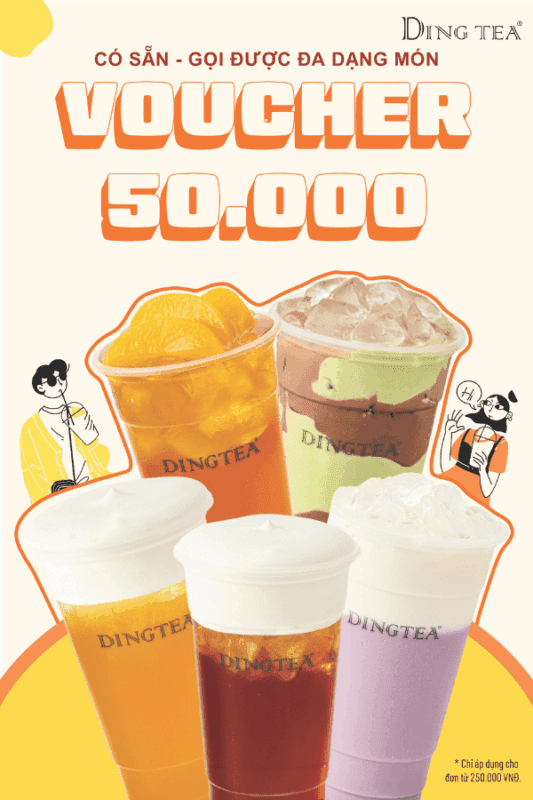 ding tea voucher giảm 50k