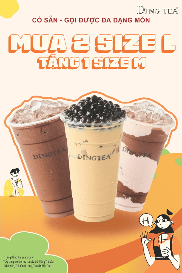 ding tea voucher mua 2 tặng 1